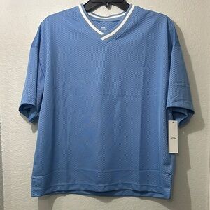 Urban Outfitters Blue V-Neck Jersey